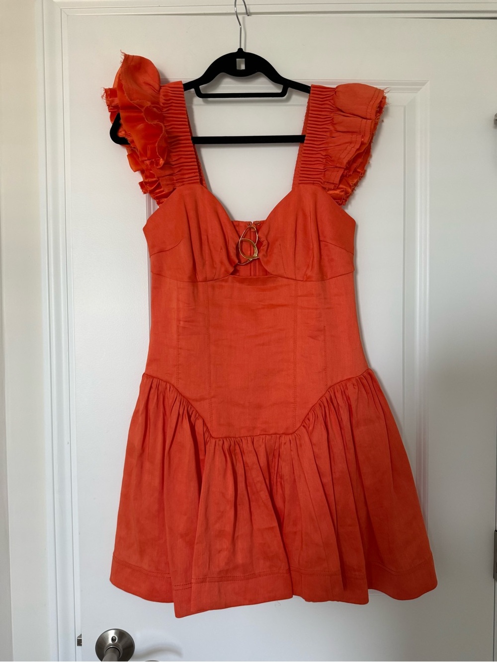 Aje Simone Frill Sleeve Mini Dress